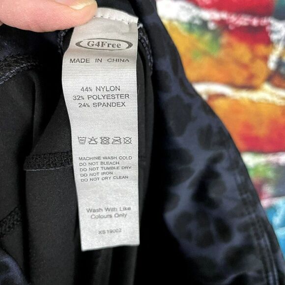 G4 Free Animal Print Athletic Leggings Workout Pants Size XS - Picture 9 of 9